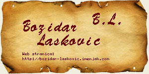 Božidar Lasković vizit kartica